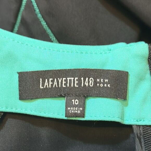 Lafayette 148 New York Deana piped trim sheath dress size 10 - Picture 10 of 14